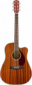Fender CD-140SCE ALL MAH WC электроакустическая гитара, цвет натуральный махогани, с кейсом