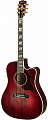 Gibson 2019 Hummingbird Chroma Black Cherry гитара электроакустическая, цвет вишневый в комплекте кейс