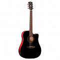 Kepma EDCE K10 Black Matt  трансакустическая гитара, цвет черный, в комплекте 3 метра кабель