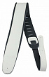 Perri's AP01-159 ремень гитарный, верх белый цвет, низ чёрный цвет