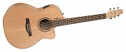 Seagull Natural Elements Cherry CW Folk T35 + Case  электроакустическая гитара Grand Auditorium, цвет натуральный