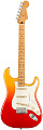 Fender Player Plus Strat MN TQS электрогитара, цвет - оранжевый, чехол в комплекте