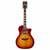 D'Angelico Premier Fulton ITB  12-струнная электроакустическая гитара, Grand Auditorium, цвет санберст