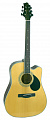 Greg Bennett GD100SC/N акустическая гитара с вырезом, дредноут, цвет натуральный