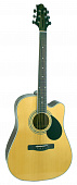 Greg Bennett GD100SC/N акустическая гитара с вырезом, дредноут, цвет натуральный