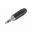 Roxtone RMJ3PP-45-BN  разъем джек 3.5 мм, стерео, цинковый корпус, используется для кабеля до 4.5 мм, цвет черный