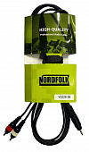 NordFolk YC028 3M  шнур миниджек - 2 тюльпана, 3 метра