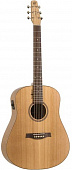 Seagull Natural Elements Cherry T35 SG + Case электроакустическая гитара Dreadnought с кейсом, цвет натуральный