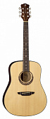 Luna Gypsy MUS акустическая гитара дредноут, цвет "сатин" глянец, с кейсом