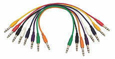 OnStage PC18-17TRS-S комплект кабелей, джек стерео  <-> джек стерео, 8 цветов