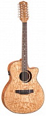 Luna WL ASH 12 электроакустическая 12 струнная гитара, цвет натуральный