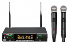 Volta US-2 микрофонная радиосистема с двумя ручными динамическими микрофонами UHF диапазона с фиксированной частотой