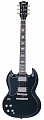 Burny RSG55`63 LH BLK  левосторонняя электрогитара концепт Gibson® SG® `61 Reissue, цвет черный