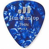 Dunlop Celluloid Blue Pearloid Thin 483P10TH 12Pack  медиаторы, тонкие, 12 шт.