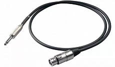 Proel BULK200LU3 микрофонный кабель, 6.3 мм Jack <-> XLR мама, 3 метра