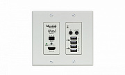 MuxLab 500777-RX-WH  встраиваемая панель-приёмник HDMI/VGA/USB, цвет белый