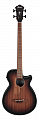 Ibanez AEGB24E-MHS  электроакустическая бас-гитара, топ - сапеле, корпус - сапеле, цвет - натуральный