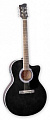 Jay Turser JTA-424CET-BLK  электроакустическая гитара MiniJumbo, цвет черный
