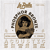 La Bella 7GP-12XL струны для 12 струнной акустической гитары