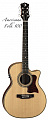 Luna AMF 100 электроакустическая гитара с вырезом, цвет натуральный