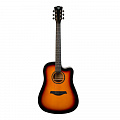Rockdale Aurora D5 Gloss C SB акустическая гитара дредноут с вырезом, цвет санберст, глянцевое покрытие