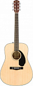 Fender CD-60S Nat акустическая гитара, топ массив ели, цвет натуральный