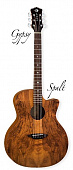 Luna Gypsy Spalt акустическая гитара, графика "спиленное дерево"