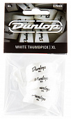 Dunlop Plastic Thumbpick White 9004P 4Pack  когти на большой палец, очень жесткие, белые, 4 шт.