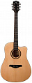 Rockdale Aurora D3 C NST акустическая гитара дредноут с вырезом, цвет натуральный, сатиновое покрытие