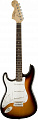 Fender Squier Affinity Stratocaster Left Handed LRL Brown Sunburst левосторонняя электрогитара, цвет санбёрст