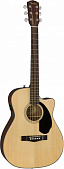 Fender CC-60SCE Nat электроакустическая гитара, цвет натуральный