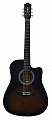 Jovial DBC45E-SB электроакустическая гитара, цвет черно-коричневый санберст