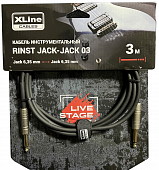 Xline Cables RINSTJack-JACK 9003 кабель инструментальный Jack 6,35mm mono - Jack 6,35mm mono 90°