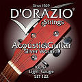 D'ORAZIO 122   010 -.047  струны посеребренные для акустической гитары