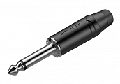 Roxtone RJ2PP-BK-BN  разъем jack 1/4" моно, диаметр кабеля до 7 мм, цвет черный