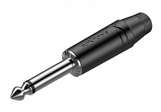 Roxtone RJ2PP-BK-BN  разъем jack 1/4" моно, диаметр кабеля до 7 мм, цвет черный