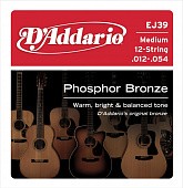 D'Addario EJ-39 струны для 12-струнной гитары
