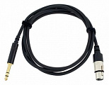 Cordial CFM 1.5 FV  инструментальный кабель XLR "мама"/джек стерео 6.3 мм, 1.5 метра, черный
