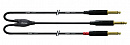 Cordial CFY 1.5 VPP-Long кабель Y-адаптер джек стерео 6.3 мм/2xмоно-джек 6,3 мм male, 1,5 м, черный