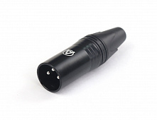 AuraSonics XN3M-B  кабельный разъем 3-контактный XLR "папа", посеребренные контакты, черный