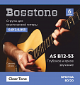 Bosstone AS B12-53 струны для акустической гитары бронза 80/20 калибр 0.012-0.053 (вакуумная упаковка)