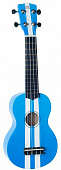 WIKI UK/Racing Blue укулеле сопрано, графика "синее спортивное авто", чехол в комплекте