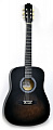 Gypsy Road DB45-SB акустическая гитара дредноут, цвет санберст
