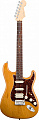 Fender American Deluxe Strat HSS RW Amber электрогитара с кейсом