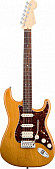 Fender American Deluxe Strat HSS RW Amber электрогитара с кейсом