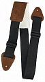 Perri's KDL40-224 ремень гитарный, чёрный цвет, с коричнево-белой подкладкой для плеча