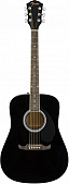 Fender FA-125 Dreadnought w/bag, BLK акустическая гитара, цвет черный