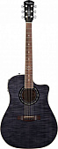 Fender T-Bucket 200CE Transparent Black Flame Maple электроакустическая гитара