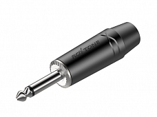 Roxtone RJ2PX-BN  разъем  jack 1/4" моно, максимальный диаметр кабеля 10 мм, цвет черный