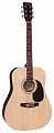 Encore EW100N  акустическая гитара, Dreadnought, цвет натуральный